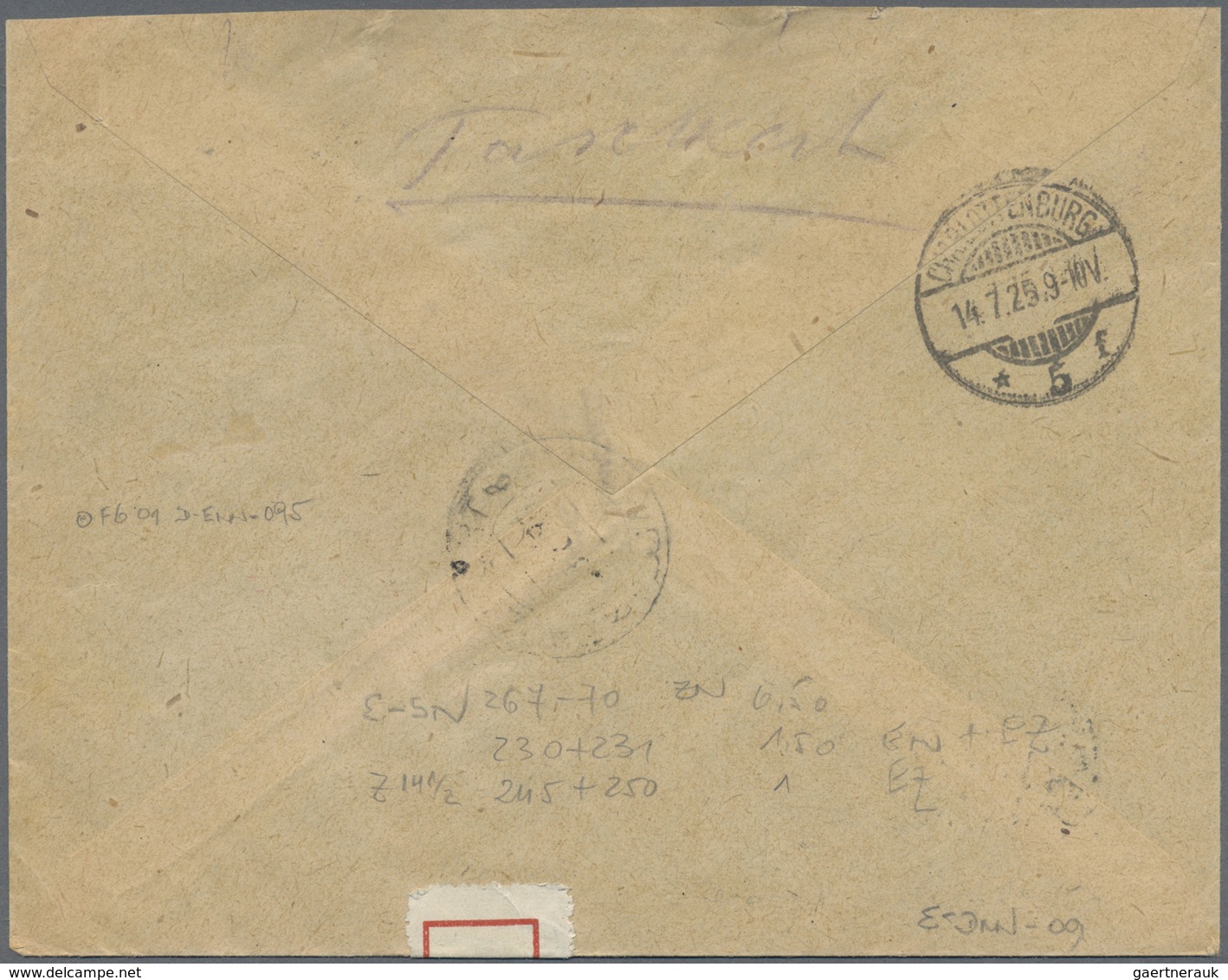 Br Sowjetunion: 1925, Registered Air Mail Letter With Interesting Mixed Franking From Tashkent/Usbekist - Lettres & Documents