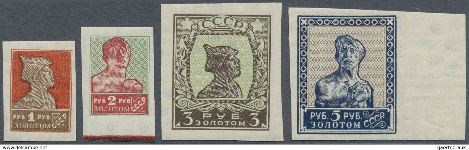 ** Sowjetunion: 1926, Defintives (worker, Farmer Etc.) Complete IMPERFORATE Set Of 20 Values With Some - Brieven En Documenten