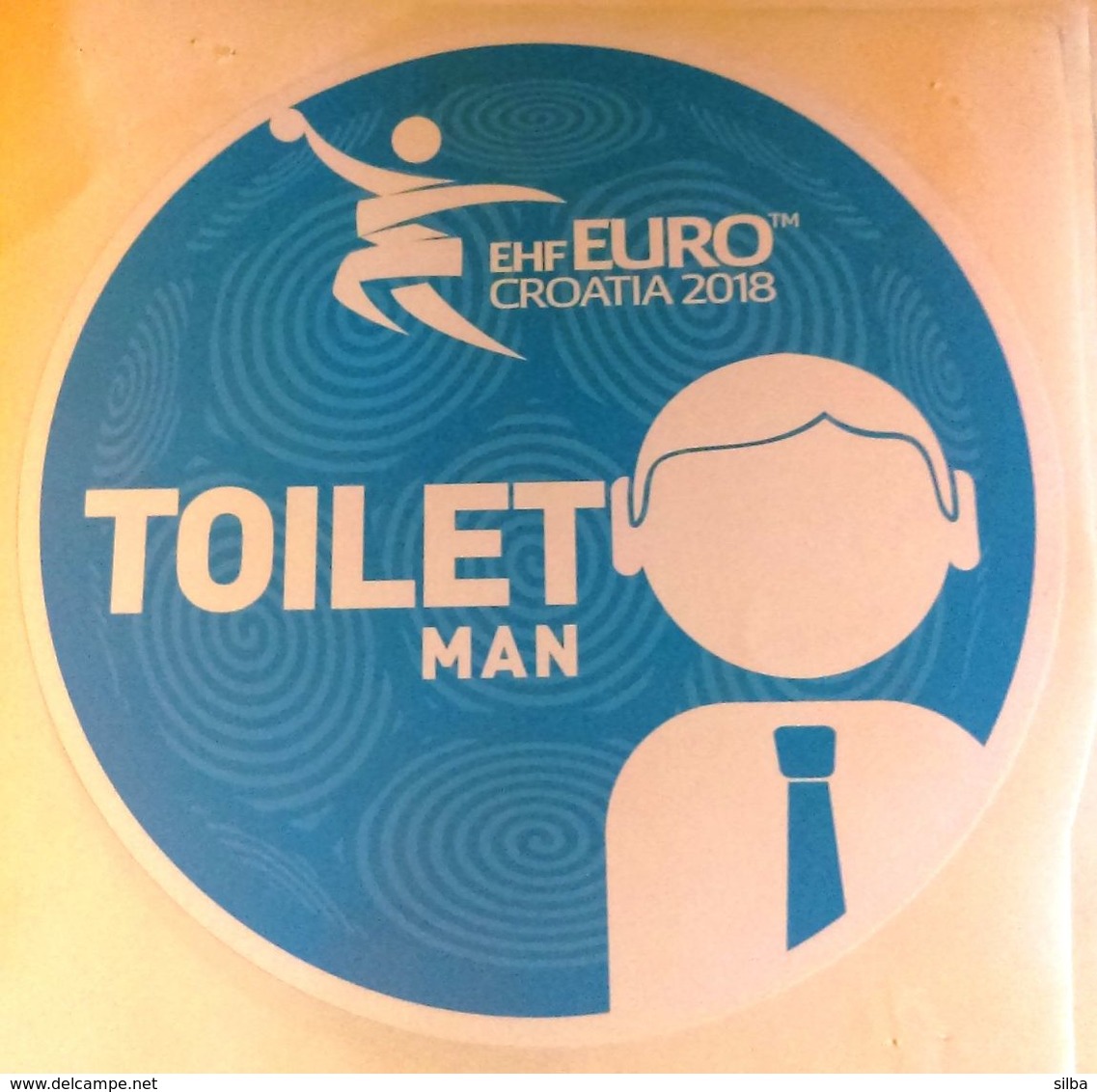 HANDBALL / MEN'S EHF EURO CROATIA 2018 / Main Official Sticker / TOILET MAN - Handball