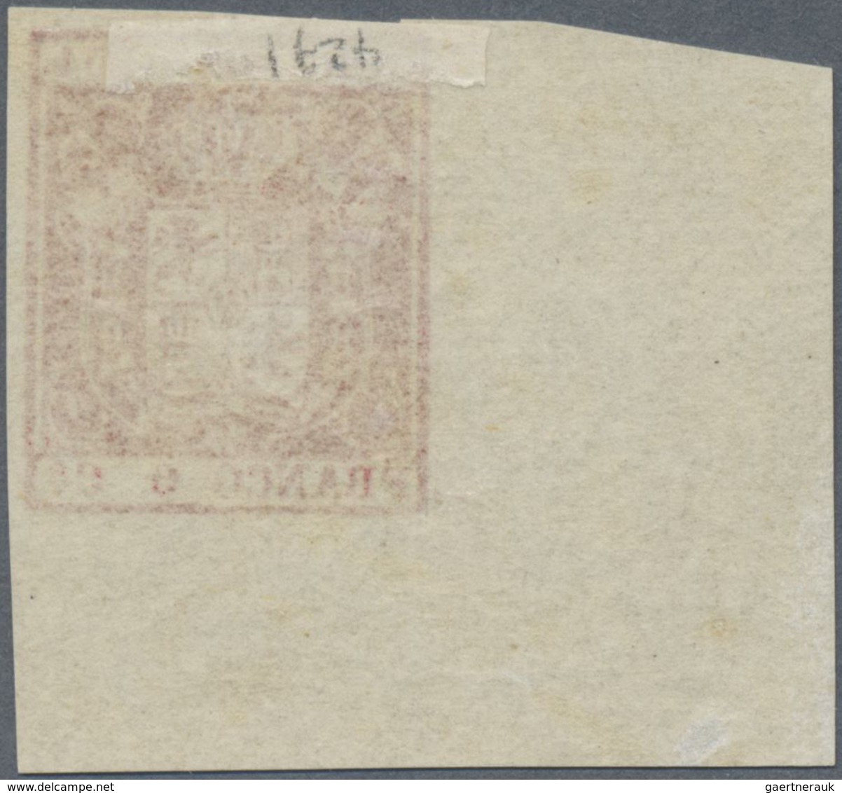 * Spanien: Spain, 1854, 6c Carmine, Strikingly Handsome Bottom Left Corner Sheet-margin Single, With L - Oblitérés
