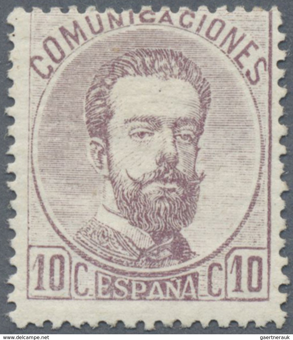 * Spanien: 1872, 10 C. Lilac, Fresh Colour, Well Perforated, Mint O.g., Attractive Stamp. (Edifil 120 - Oblitérés