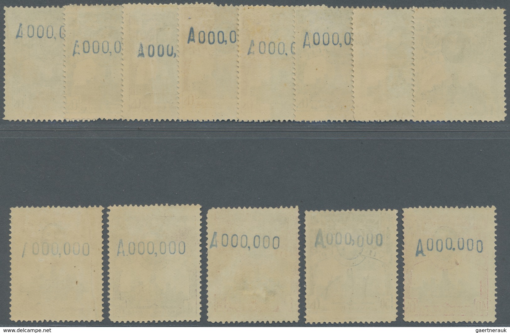 * Spanien: 1920, 7th UPU Congress In Madrid Complete Set With Blue Control Numbers 'A 000,000' (except - Oblitérés