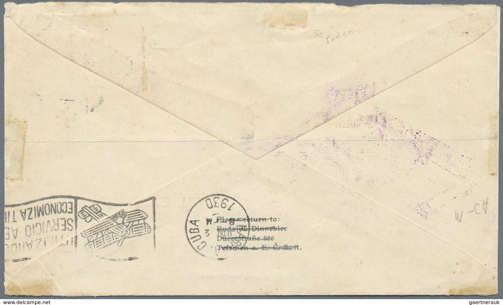 Br Spanien: 1930, 10pts. Brown, Horiz. Pair On Zeppelin Cover "SEVILLA 17 MAY 30" To Cuba, Red Spanish - Oblitérés