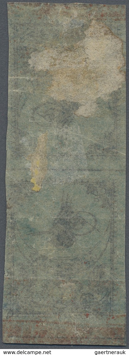 * Türkei: 1863, 2 Pia. Blue Tete-beche Pair With Red Border, Second Print On Thin Paper, Mint Hinged W - Brieven En Documenten