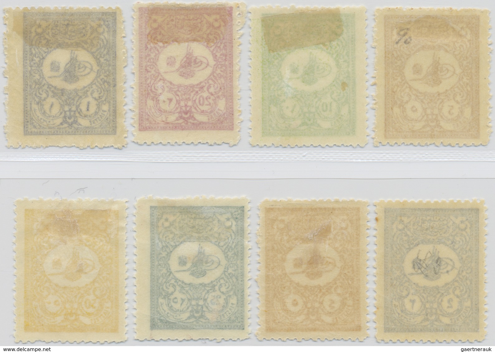 * Türkei: 1901, Complete Set Of Eight Values, Mint Hinged, 2 Pia. Perf. Spot, Fine And Fresh Color, Mi - Lettres & Documents