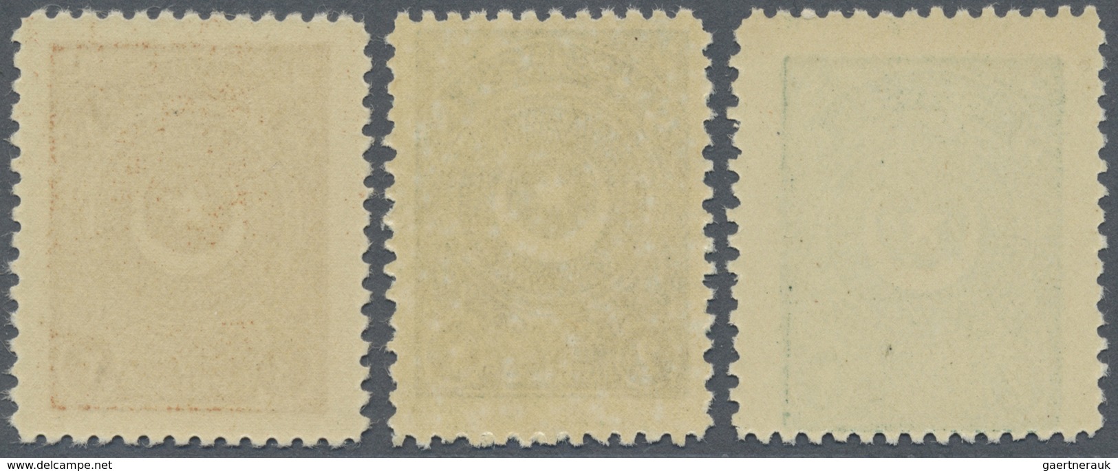 ** Türkei: 1924, Star & Crescent Second Issue Perf. 10 3/4 On Thick Paper, Two 2 Pia. Green (small And - Lettres & Documents