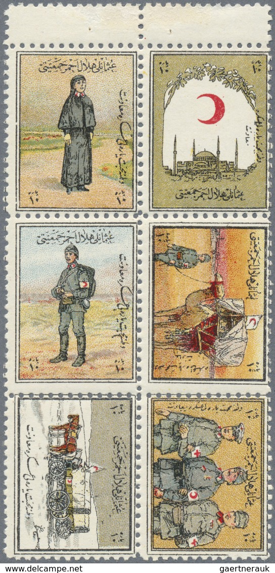 ** Türkei - Zwangszuschlagsmarken Für Den Roten Halbmond: 1915, Red Crescent Charity Stamps Complete Bo - Timbres De Bienfaisance