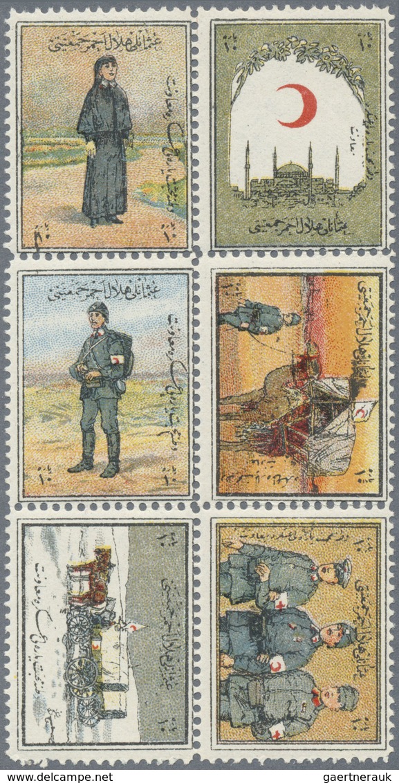 ** Türkei - Zwangszuschlagsmarken Für Den Roten Halbmond: 1915, Red Crescent Charity Stamps Complete Bo - Timbres De Bienfaisance