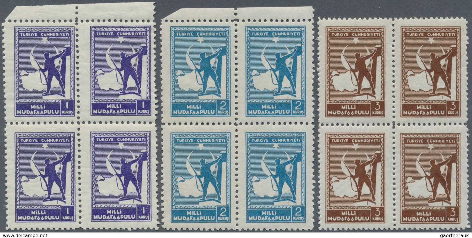 ** Türkei - Zwangszuschlagsmarken Für Den Roten Halbmond: 1941, National Defence Tax Stamps, Complete S - Timbres De Bienfaisance