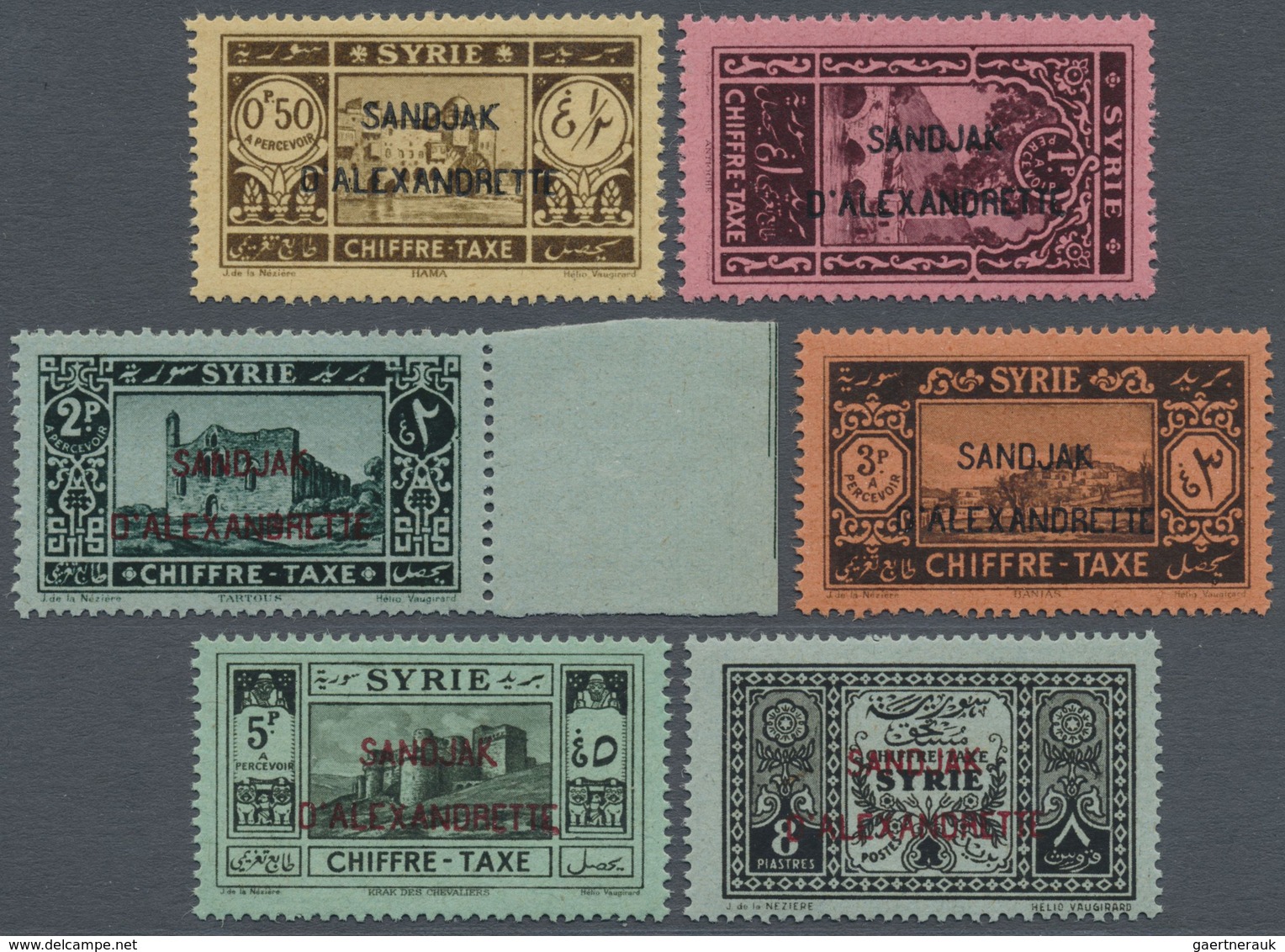 ** Türkei - Alexandrette - Portomarken: 1938, Syrian Postage Due Stamps With Opt. 'SANDJAK D'ALEXANDRET - Andere & Zonder Classificatie