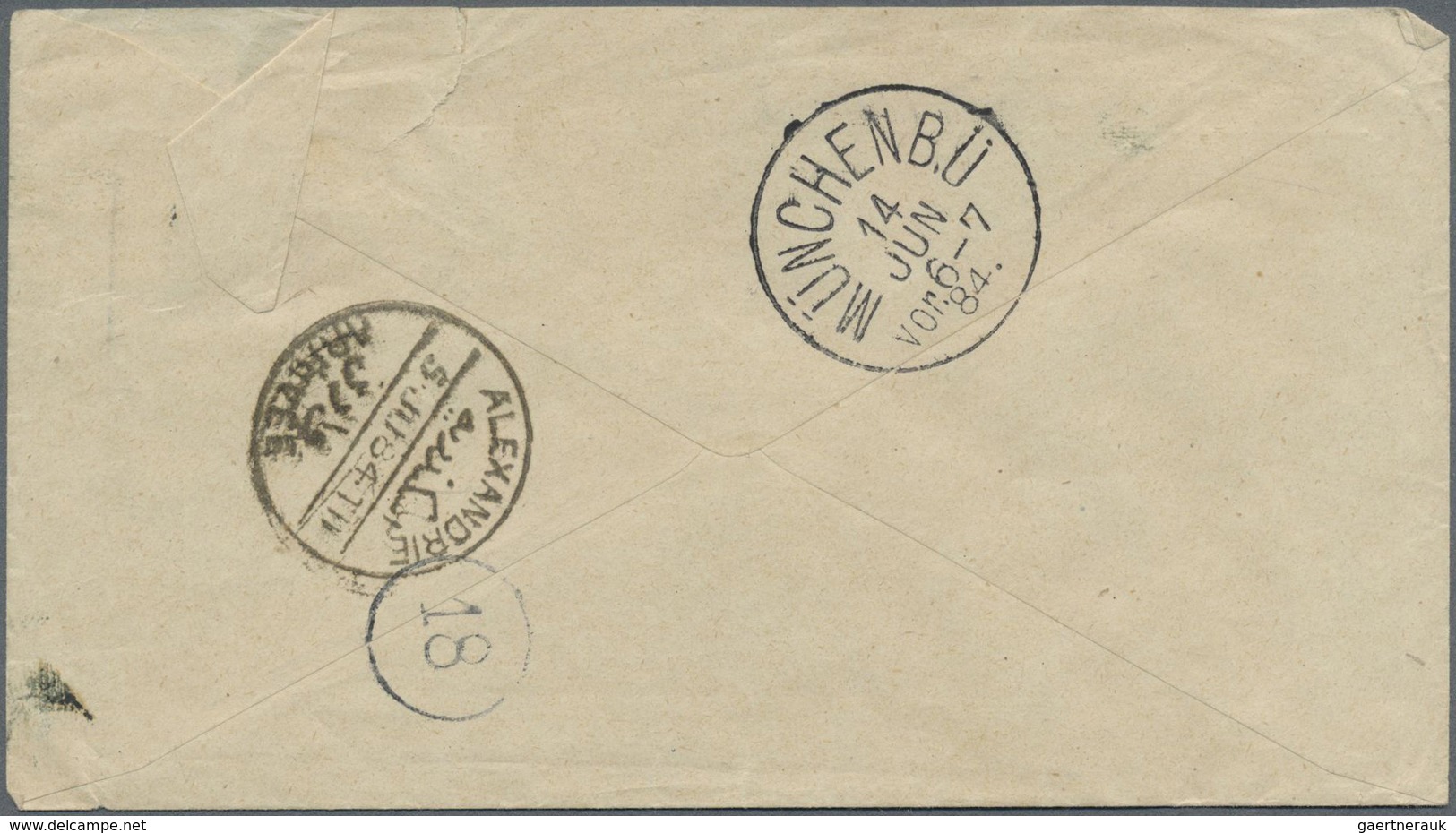 Br Türkei - Stempel: 1884, 1 Pia Blue Black On Commercial Cover Tied By "ALEXANDRETTE TURQUIE 21/5/84" - Andere & Zonder Classificatie