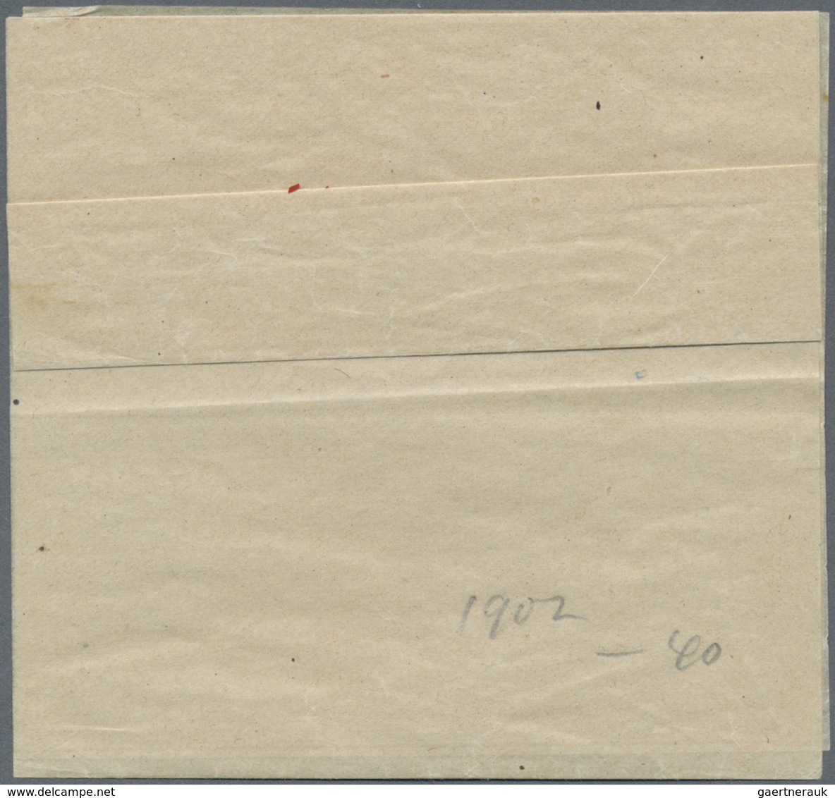 GA Türkei - Stempel: 1901, 1 Pia. Blue Postal Stationery Wrapper Tied By Barred Boxed "GALATA" To Switz - Other & Unclassified