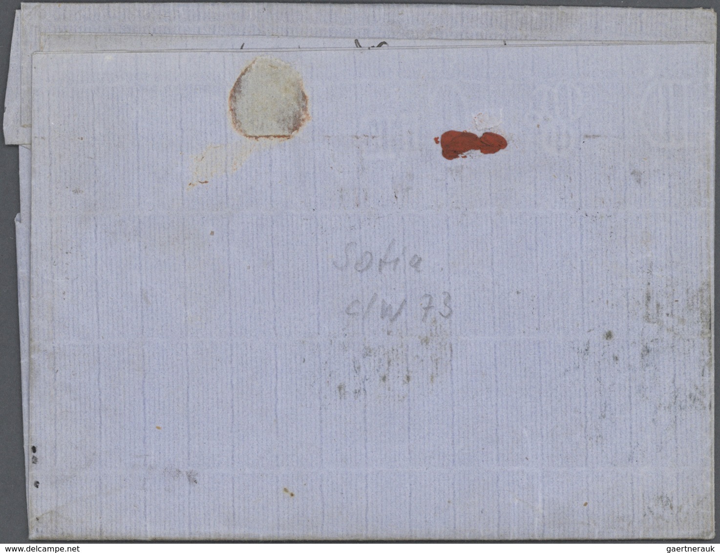 Br Türkei - Stempel: 1859, Registered Cover From Sofia To Constantinople Internally Dated 1859 With All - Autres & Non Classés