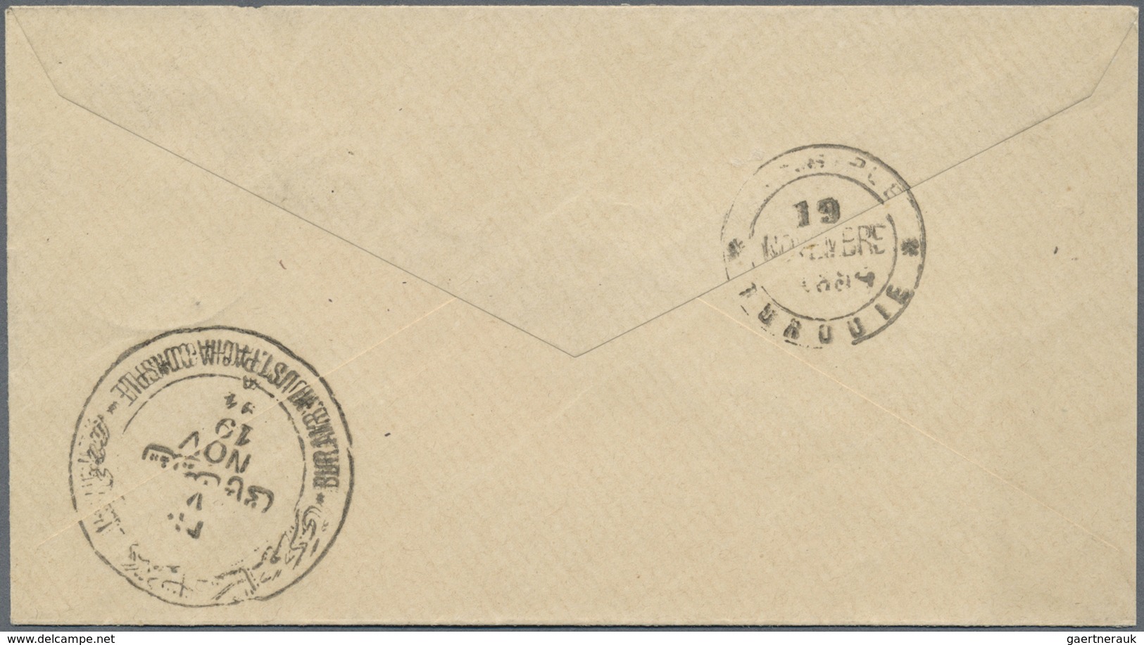 Br Türkei - Stempel: 1894, "BUR. AMB. MOUST. PACHA-CONS/PLE" (AP Type.02) Clear Cancellation On Bisect - Autres & Non Classés