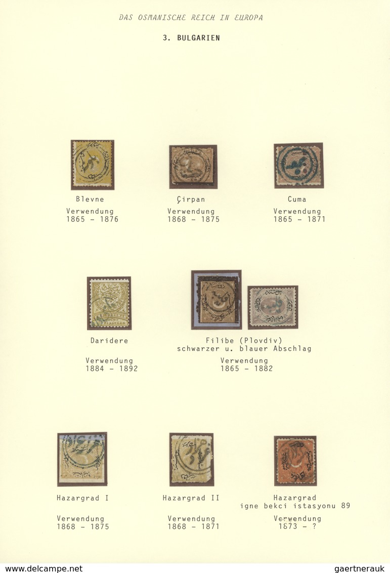 O Türkei - Stempel: 1865-80, Two Album Pages With Bulgaria Cancellations On Stamps Including Blevne, C - Other & Unclassified