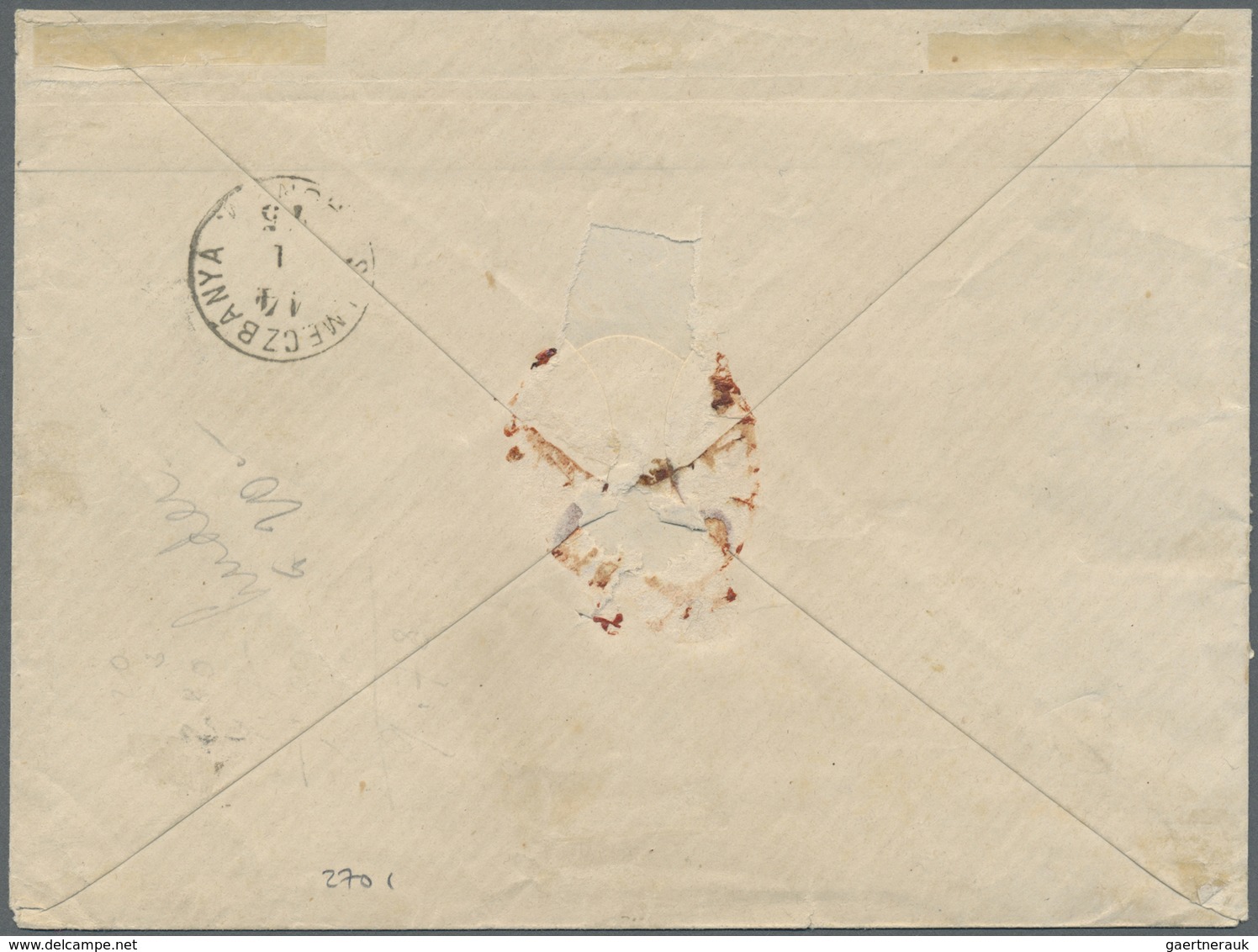 Br Ungarn: 1871/1874, 2 K Yellow Block Of Three And Two Single Stamps With Additional Franking 5 K Rose - Covers & Documents