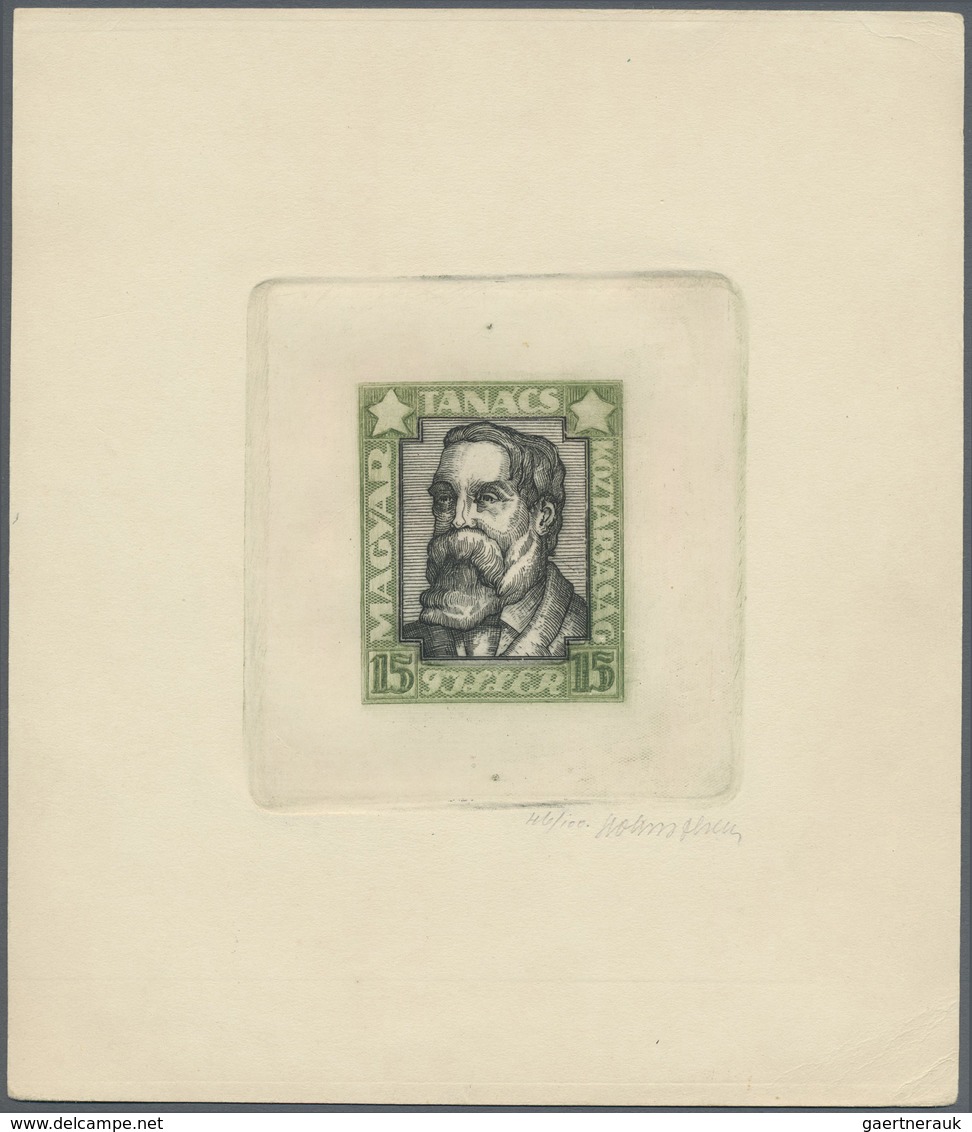 (*) Ungarn: 1919, Socially Revolutionary 5 F. -45 F., Four Different Artist Proofs In Souvenir Sheet Siz - Lettres & Documents