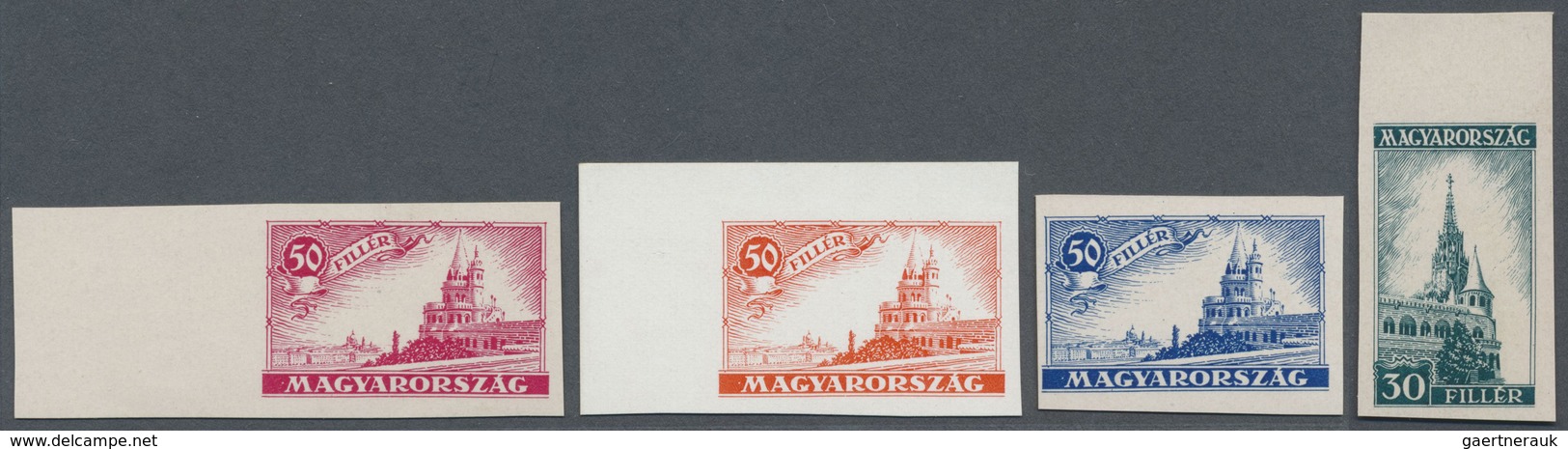 (*) Ungarn: 1926: "30 FILLER MAGYARORSZAG" Or "50 FILLER" Showing The Matthias Cathedral ECKERLIN ESSAYS - Lettres & Documents