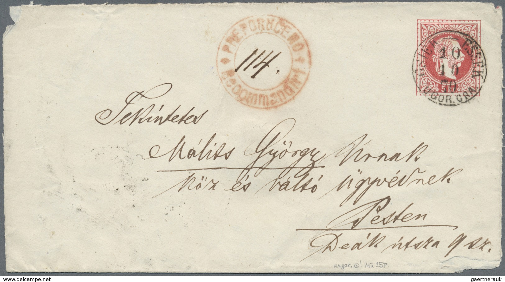 GA Ungarn - Stempel: "OSTEK-ESSEK UGOR.CRA. 10.10.70", Two Clear Strike On Austria Postal Stationery En - Marcophilie