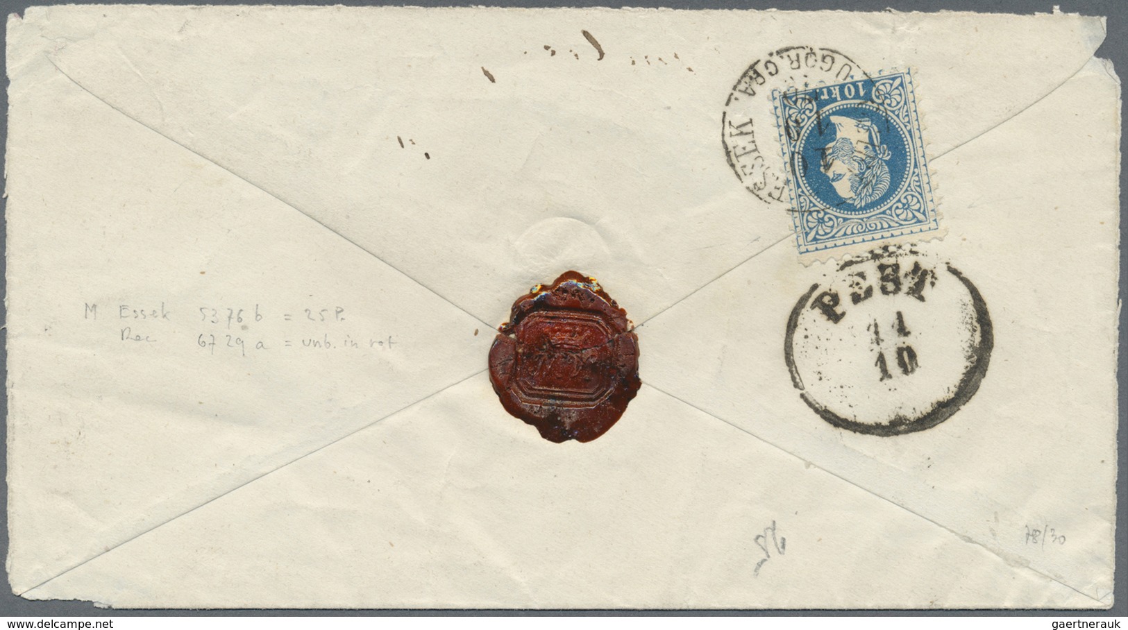 GA Ungarn - Stempel: "OSTEK-ESSEK UGOR.CRA. 10.10.70", Two Clear Strike On Austria Postal Stationery En - Marcophilie