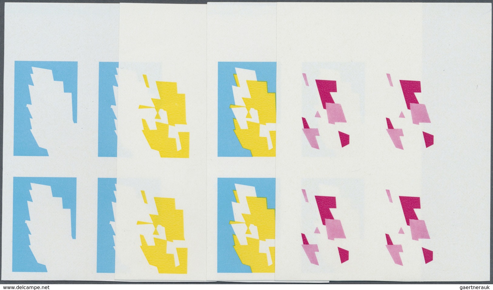 ** Vereinte Nationen - Genf: 1970. Progressive Proof (8 Phases) In Corner Blocks Of 4 For The Definitiv - Unused Stamps