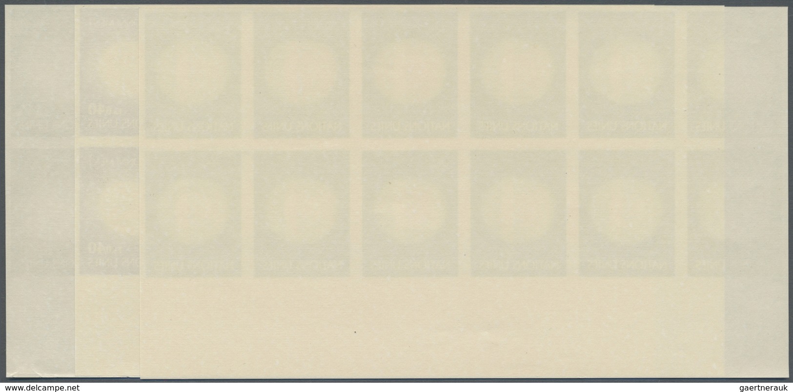 ** Vereinte Nationen - Genf: 1972. Progressive Proof (6 Phases) In Blocks Of 12 For The 40c Value Of Th - Neufs
