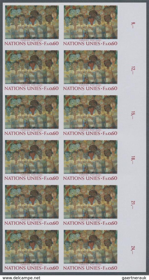 ** Vereinte Nationen - Genf: 1974. Ungezähnter SR-12er-Block Für Den 60c-Wert Der Ausgabe "Kunstwerke F - Unused Stamps