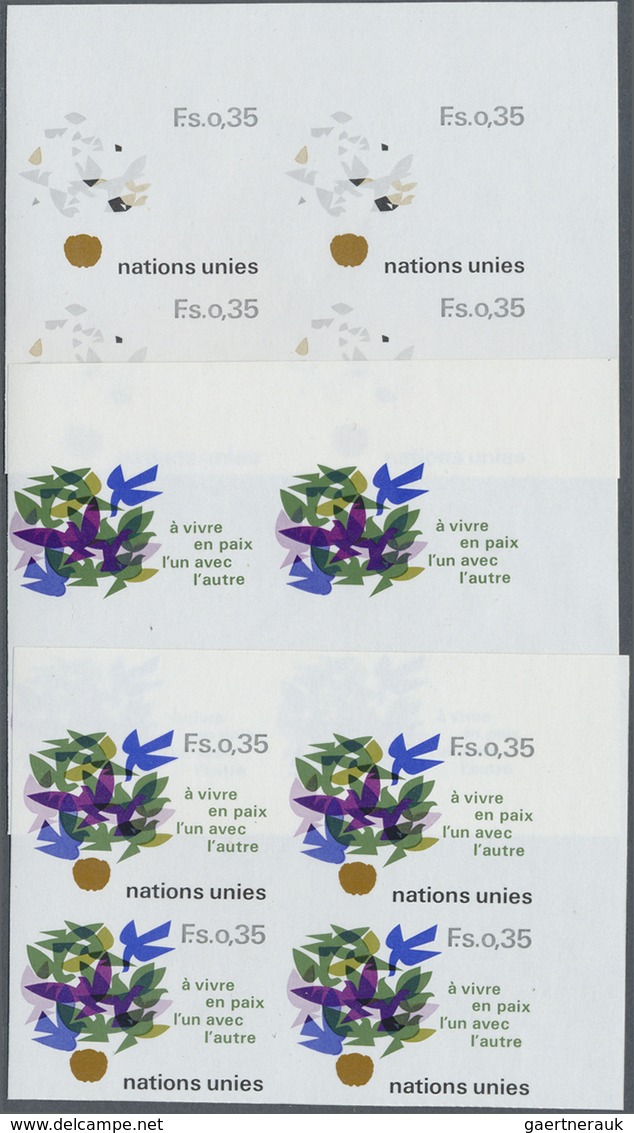 ** Vereinte Nationen - Genf: 1978. Progressive Proof (6 Phases) In Corner Blocks Of 4 For The Definitiv - Ongebruikt