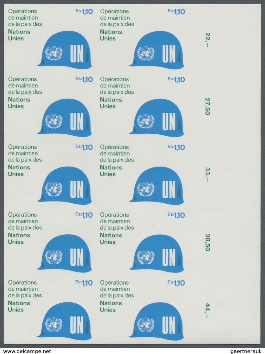 ** Vereinte Nationen - Genf: 1980. Ungezähnter SR-10er-Block Für Die Ausgabe "Friedenserhaltende Maßnah - Neufs