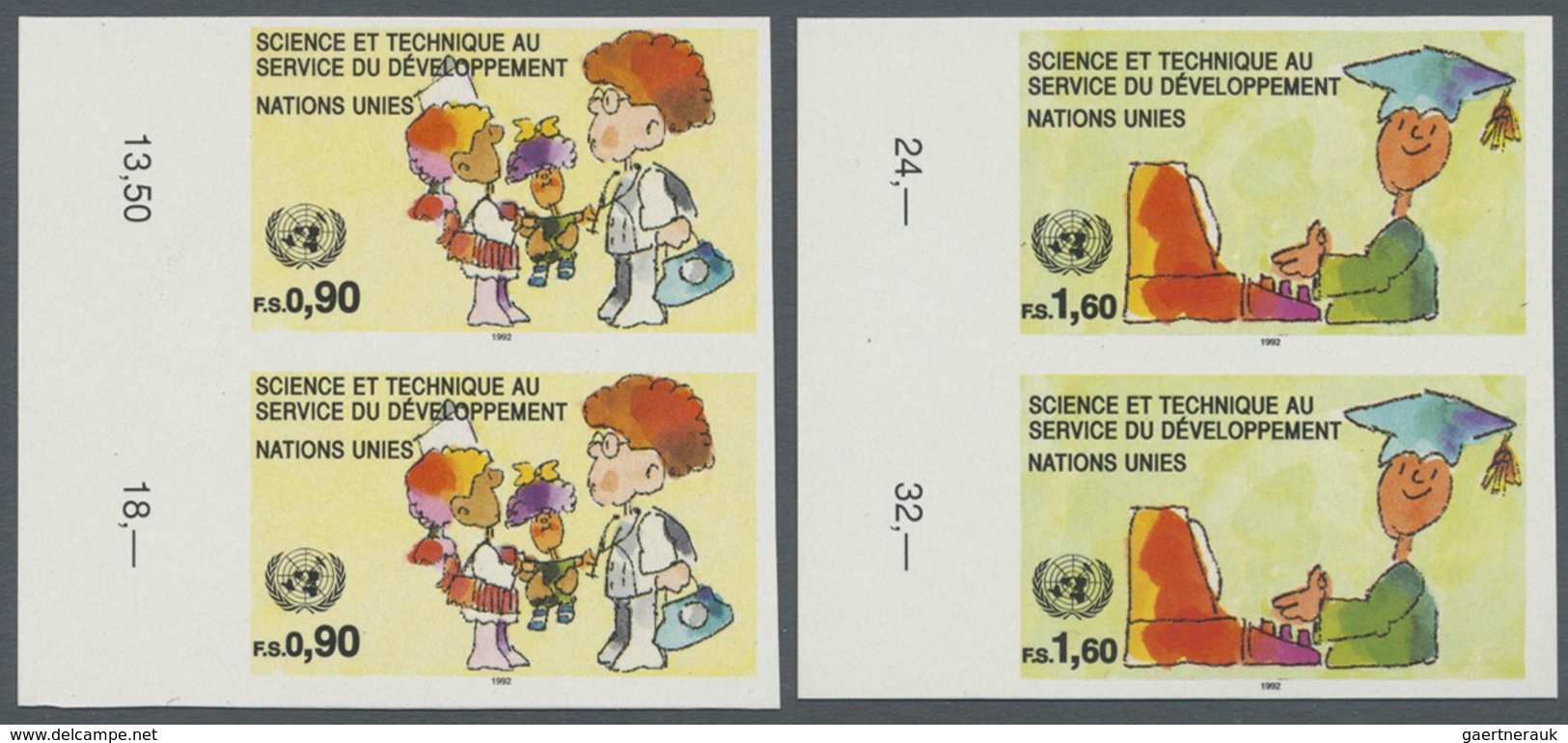 ** Vereinte Nationen - Genf: 1992. Kpl. Ausgabe "Kommission Für Wissenschaft Und Technologie" In 2 Unge - Unused Stamps
