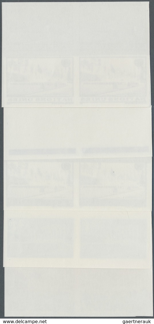 ** Vereinte Nationen - Genf: 1998. Progressive Proof (10 Phases) In Blocks Of 4 For The Definitive Issu - Ongebruikt