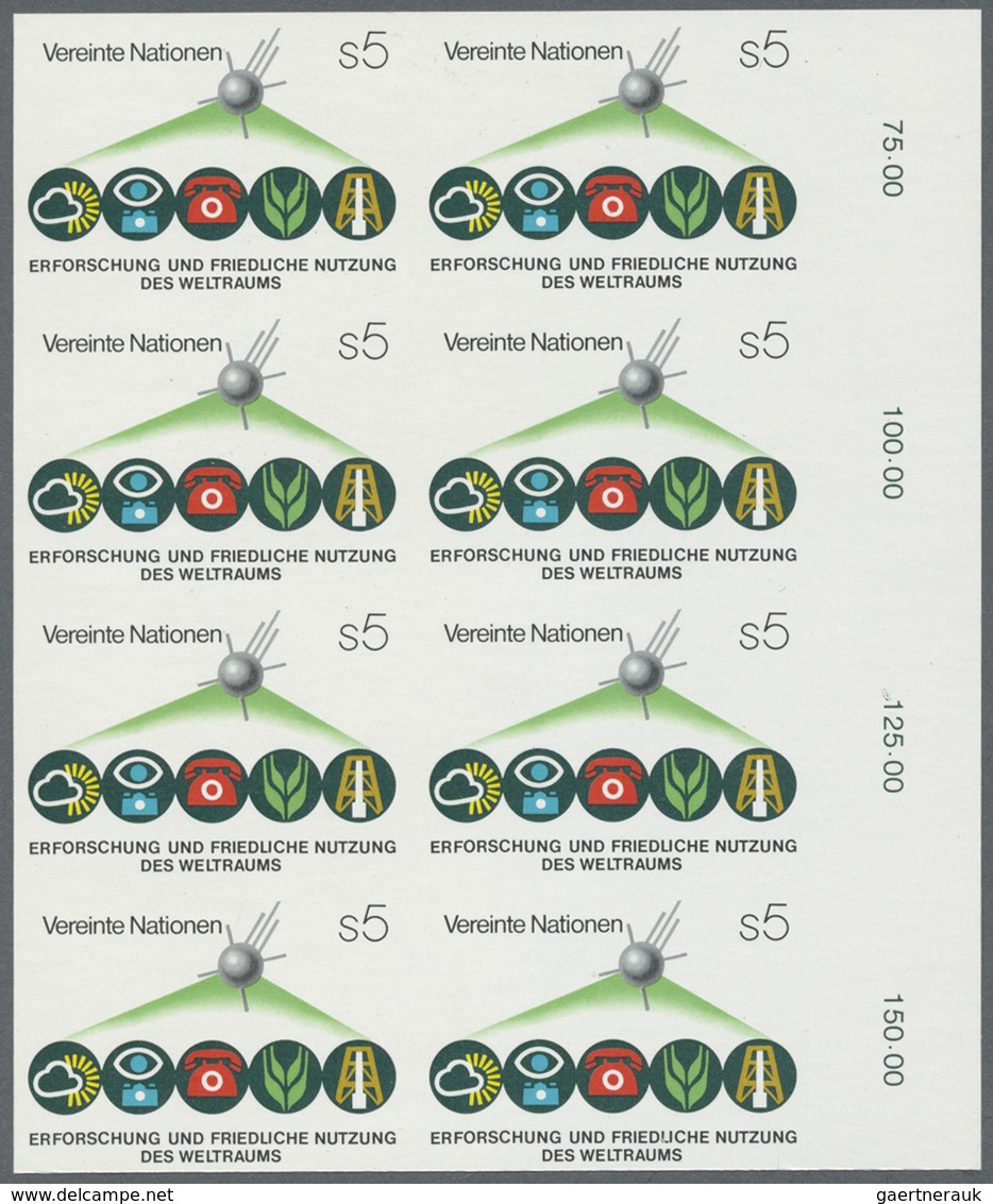 ** Vereinte Nationen - Wien: 1982. Ungezähnter SR-8er-Block Für Die Ausgabe "Erforschung Und Friedliche - Neufs