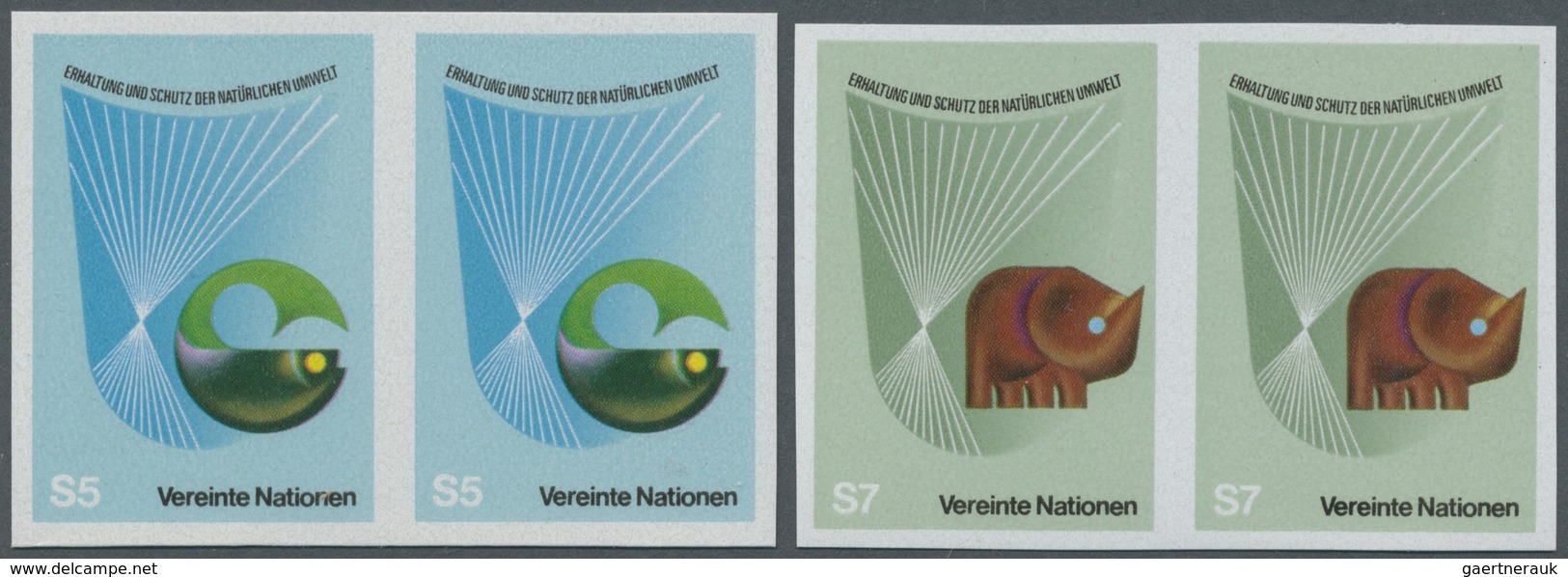 ** Vereinte Nationen - Wien: 1982. Complete Imperforate Set "Conservation And Protection Of Nature" In - Neufs