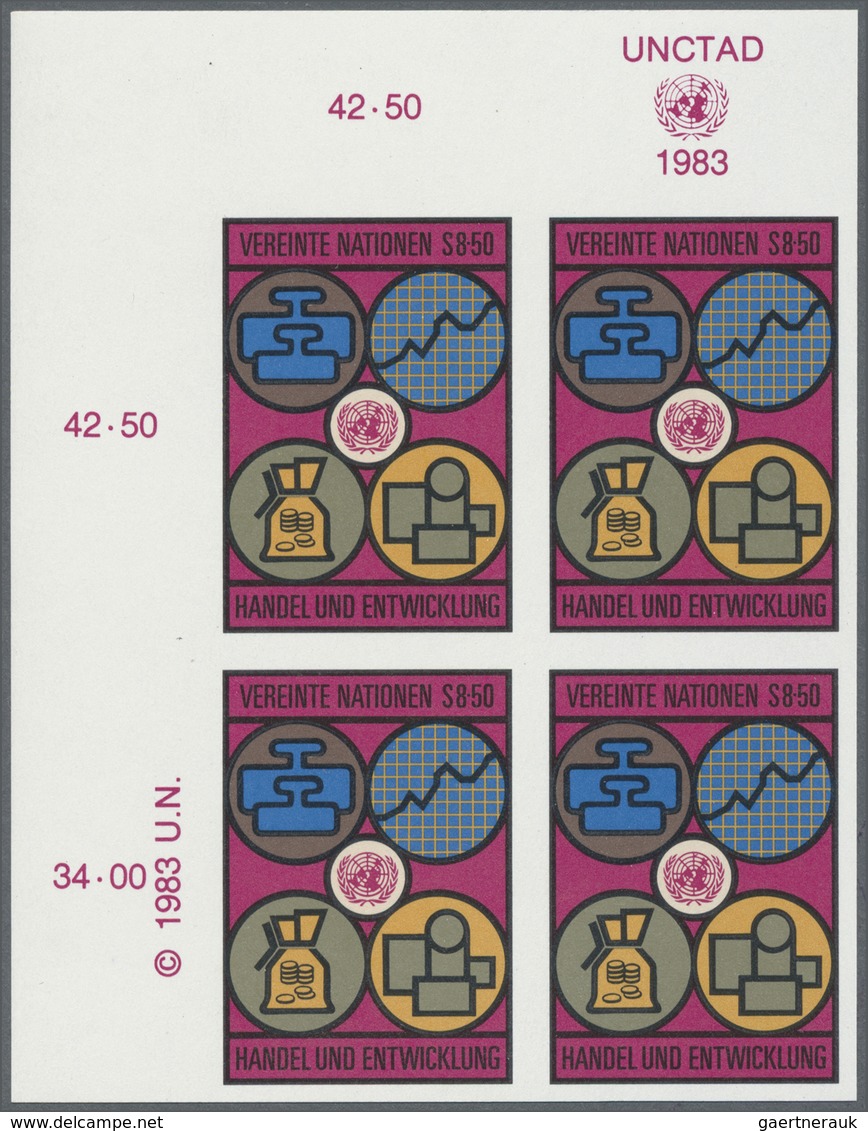 ** Vereinte Nationen - Wien: 1983. Ungezähnter ER-4er-Block Für Den 8.50s-Wert Der Ausgabe "UNCTAD". Mi - Ongebruikt