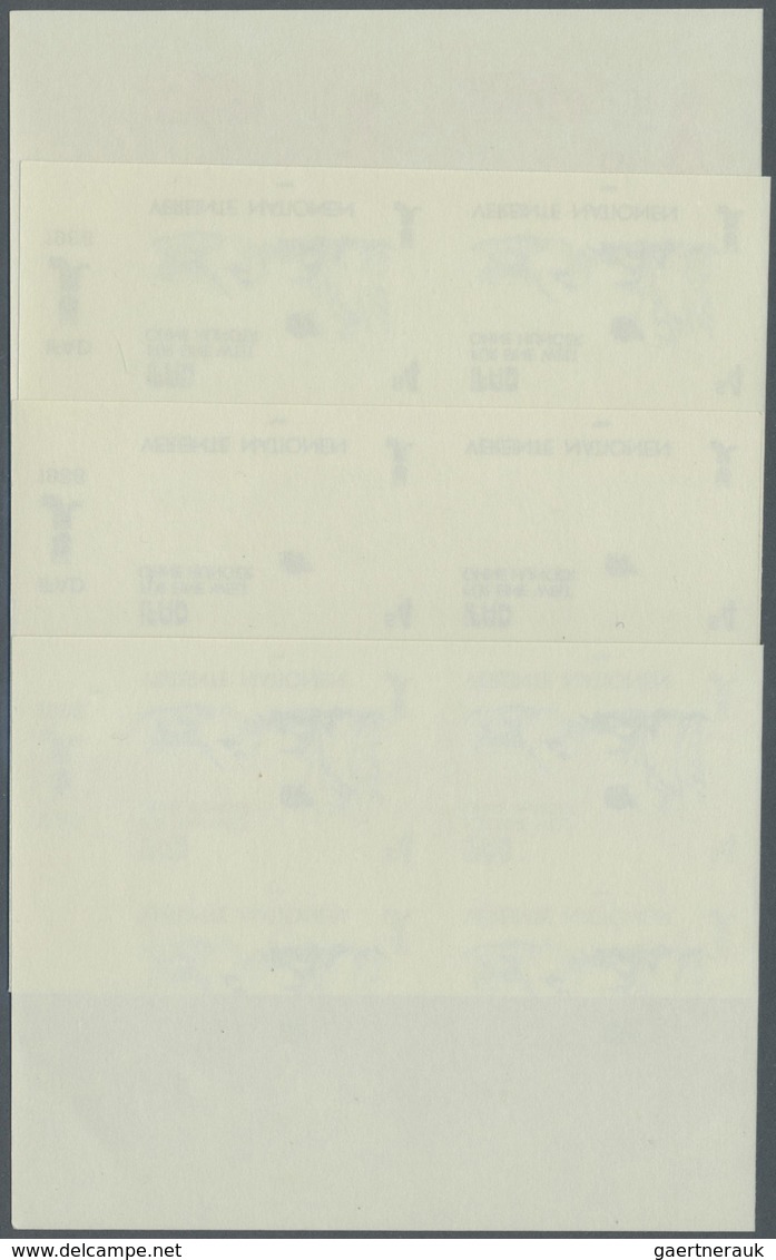 ** Vereinte Nationen - Wien: 1988. Progressive Proof (8 Phases) In Corner Blocks Of 4 For The 4s Value - Ongebruikt