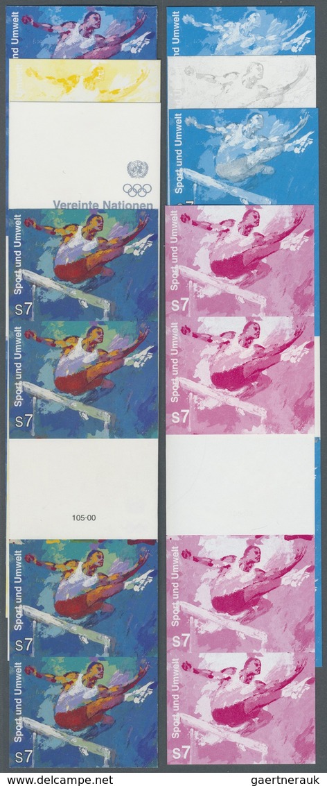 ** Vereinte Nationen - Wien: 1996. Progressive Proof (8 Phases) In Vertical Gutter Pairs Of 2 Pairs For - Neufs