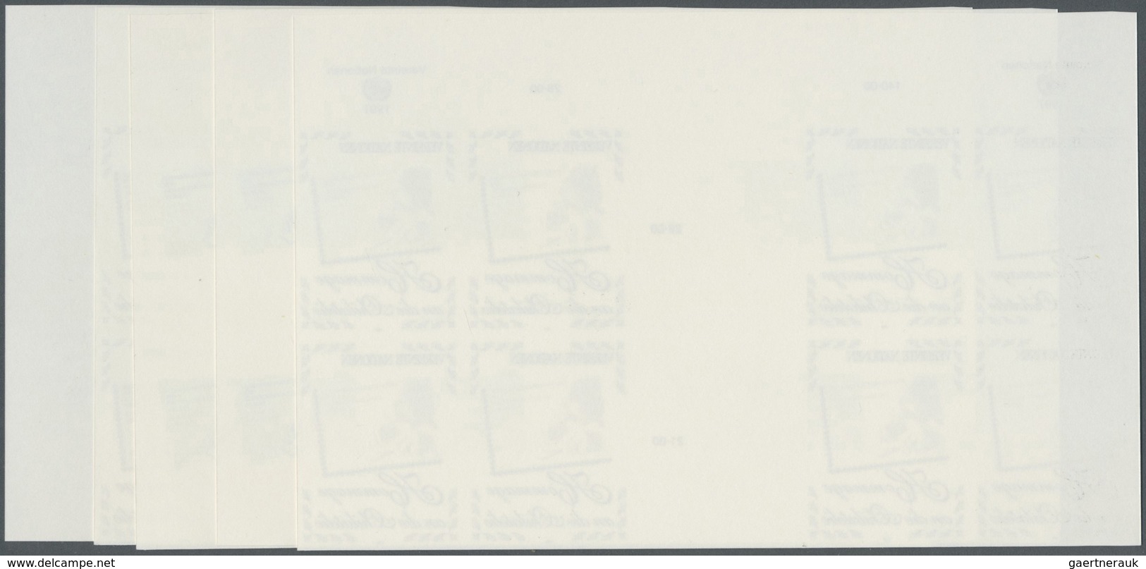 ** Vereinte Nationen - Wien: 1997. Progressive Proof (10 Phases) In Horizontal Gutter Pairs Of 2 Blocks - Ungebraucht