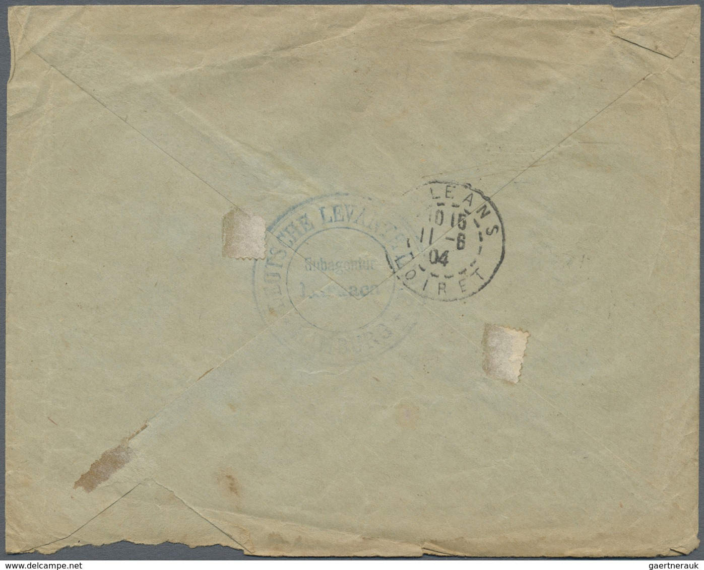 Br Zypern: 1902, Envelope Addressed To France Bearing SG 50, ½p Green And Carmine (4) Tied By Larnaca/O - Andere & Zonder Classificatie
