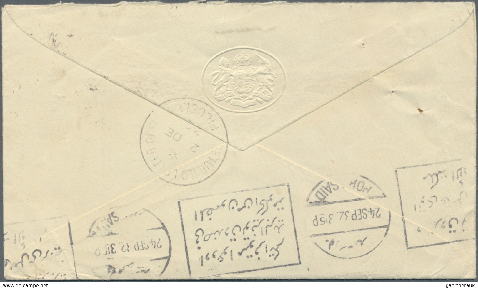 Br Zypern: 1932. Official Mail Envelope Headed 'On His Majesty's Service' Addressed To Australia Bearin - Autres & Non Classés