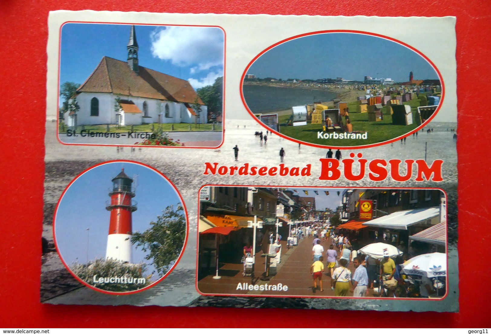 Büsum - Norseebad - St. Clemens Kirche - Leuchtturm - Alleestraße - Dithmarschen - Schleswig-Holstein - Buesum