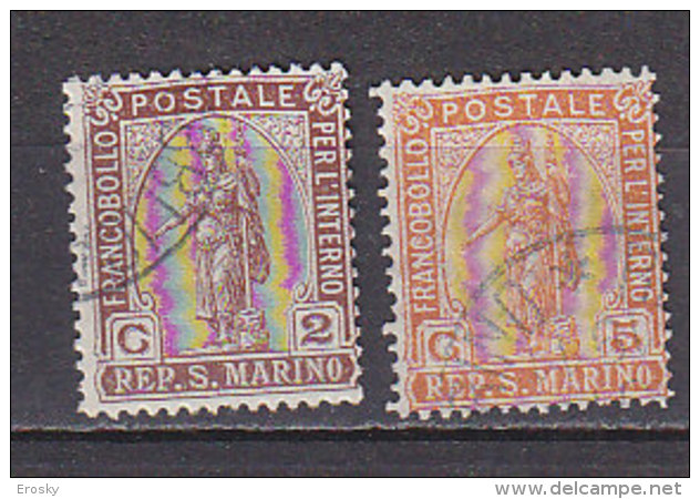 Y8162 - SAN MARINO Ss N°32/33 - SAINT-MARIN Yv N°32/33 - Oblitérés