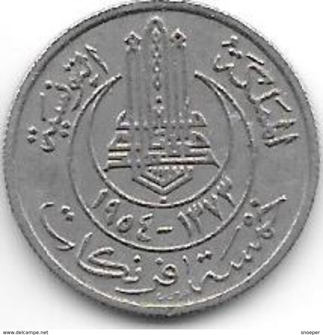 *tunisia 5 Frances 1954  Km 277 Xf - Tunisie