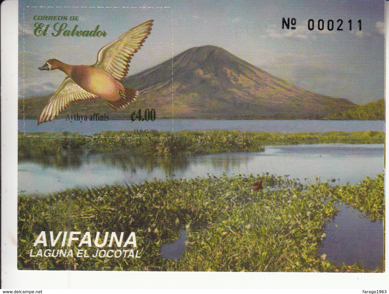 1999 El Salvador Birds Waterfowl Ducks  Complete  Set Of 10 + Souvenir Sheet MNH - Salvador