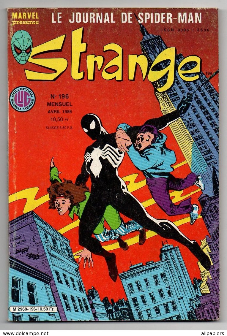 Strange N°196 Division Alpha - Les Soucoupes Volantes Existent-elles ? - L'homme Araignée - L'intrépide Daredevil 1986 - Strange