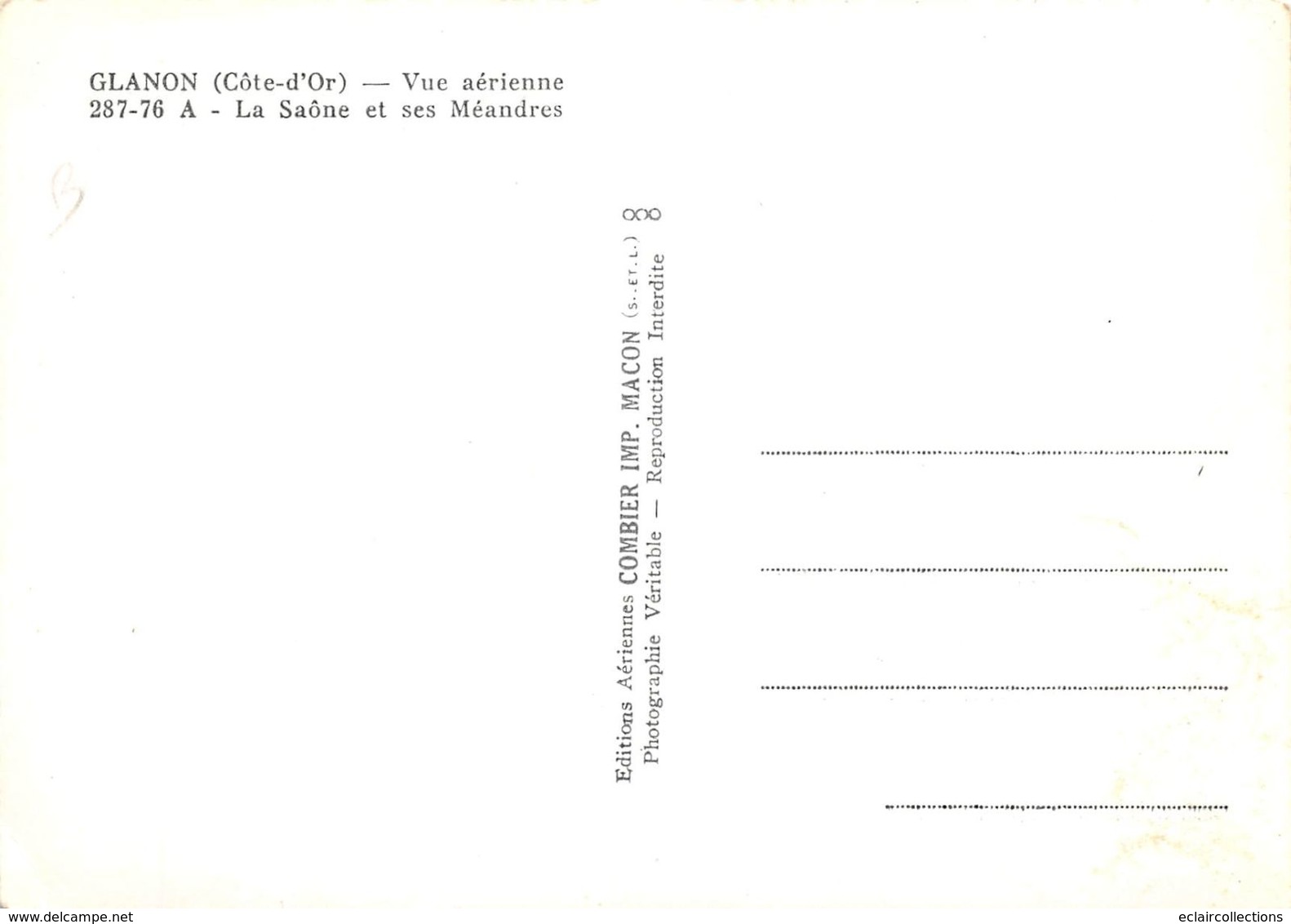 Glanon      21          Vue Aérienne  10x15           (voir Scan) - Otros & Sin Clasificación