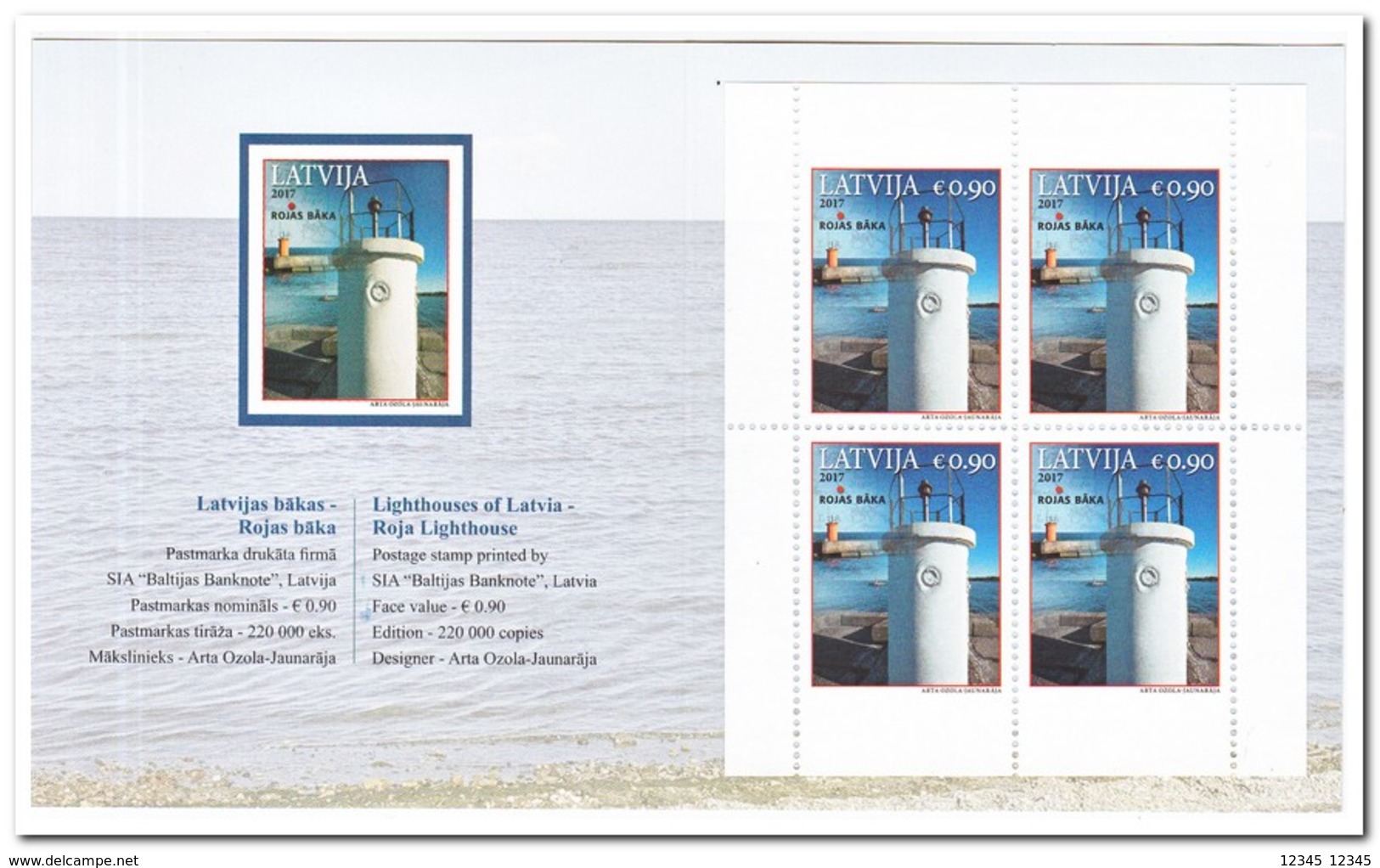 Letland 2017, Postfris MNH, Lighthouses, Booklet - Letland