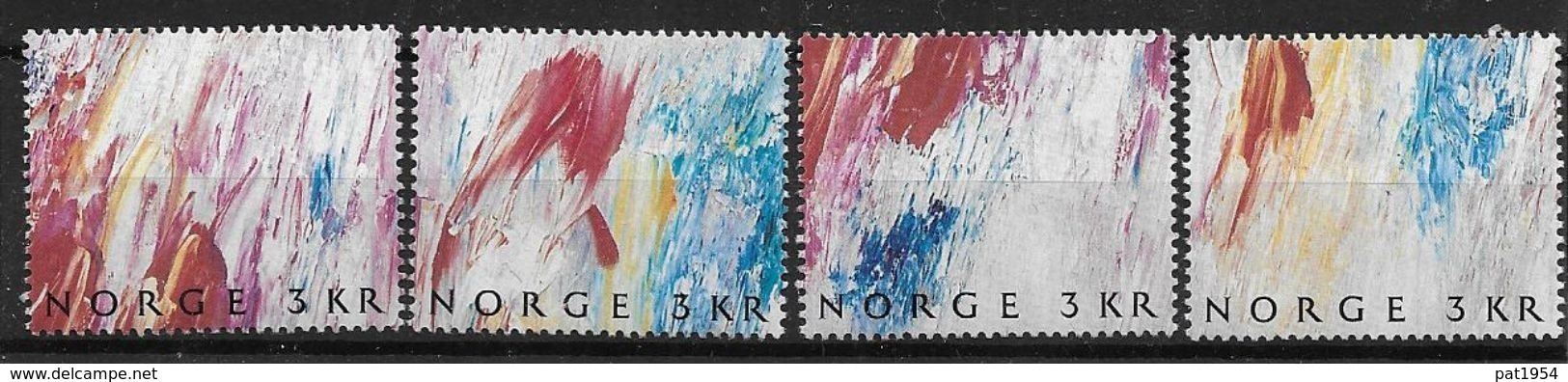 Norvège 1989 N° 984/987 Neufs Issus Du Bloc Journée Du Timbre Avec Peintures De Weidemann - Unused Stamps