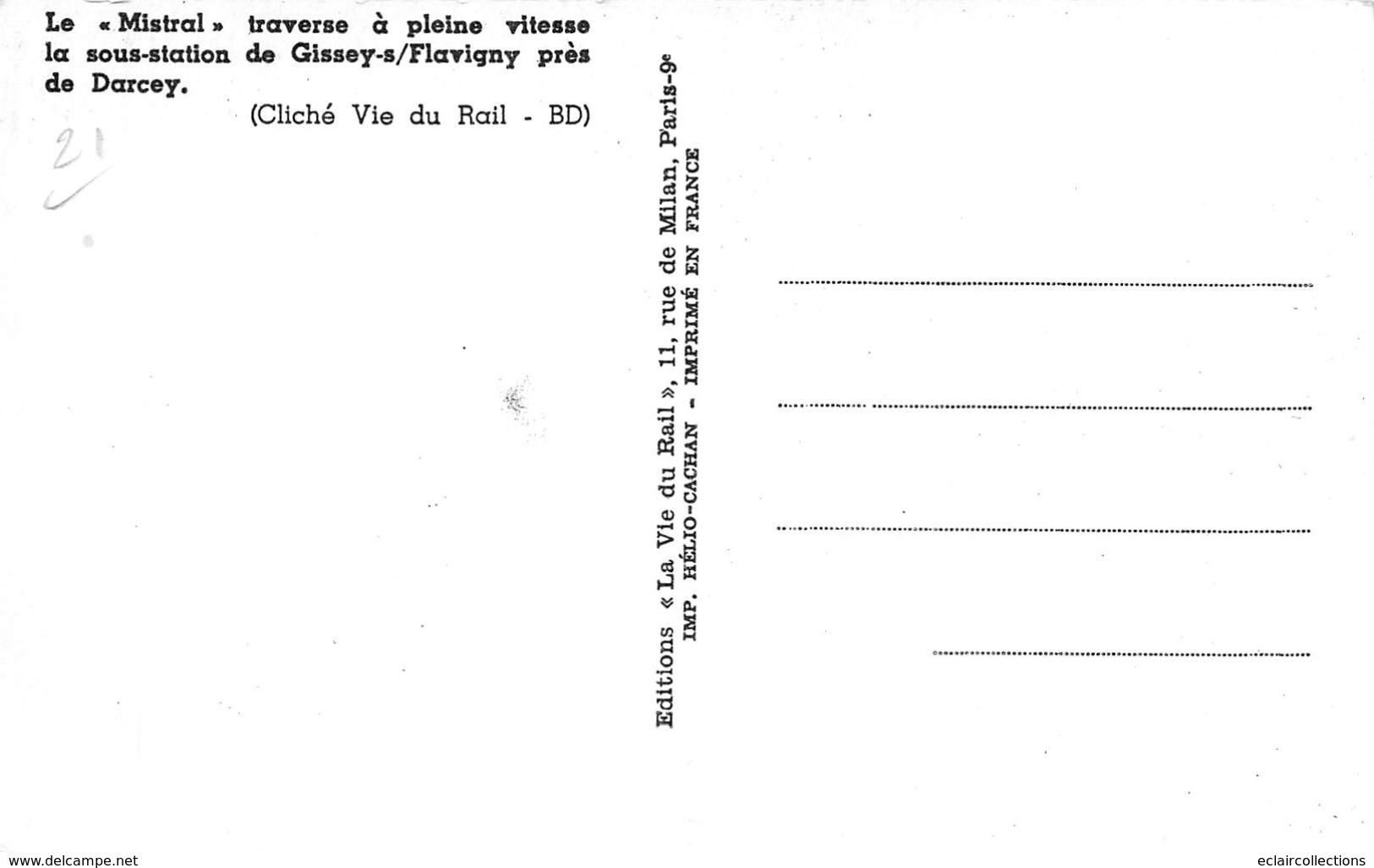 Gissey Sous Flavigny        21       Chemin De Fer. Passage Du Misral    (voir Scan) - Otros & Sin Clasificación