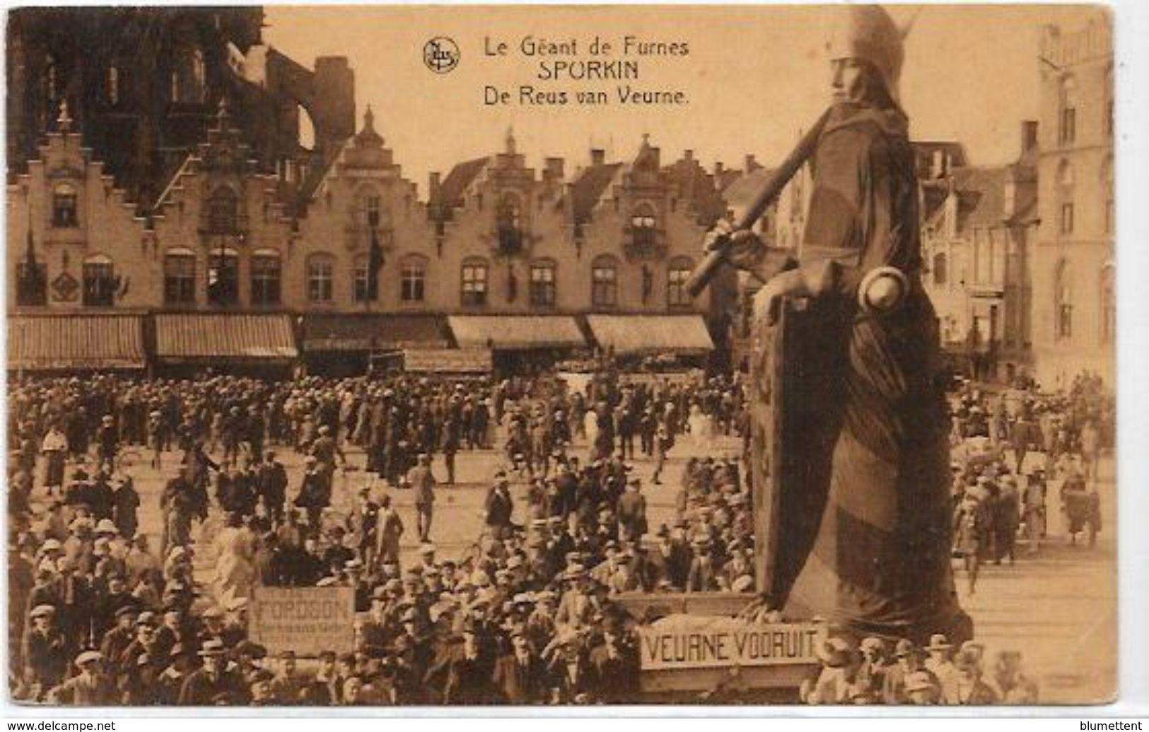 CPA Carnanal Carneval Belgique Furnes Géant Non Circulé - Carnaval