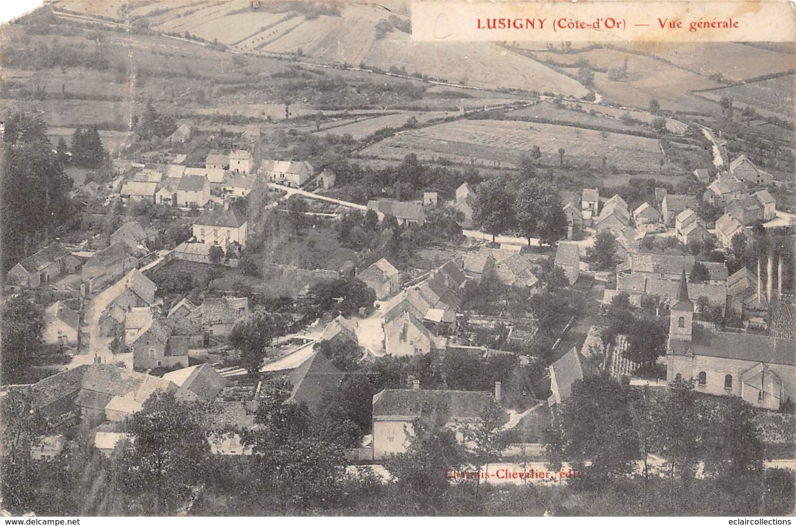 Lusigny Sur Ouche     21        Vue  Générale   -angle Cassé -           (voir Scan) - Autres & Non Classés